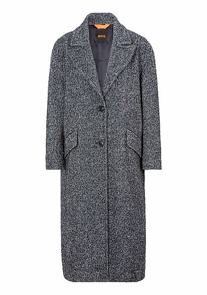 BOSS ORANGE Wollmantel "Covallina Premium Damenmode", mit tiefem Ausschnitt günstig online kaufen