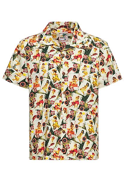 KingKerosin Kurzarmhemd Vegas Vibes Allover-Print im günstig online kaufen