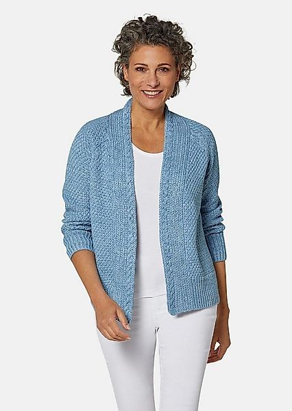 GOLDNER Strickjacke Elegante Grobstrickjacke, Zopfmuster Verschlusslose Bau günstig online kaufen