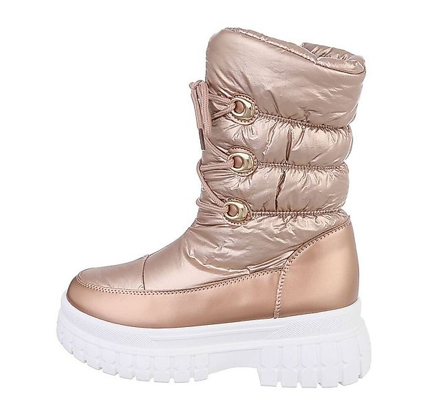Ital-Design Damen Snowboots Freizeit Snowboots Blockabsatz Plateaustiefelet günstig online kaufen