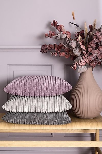 Magma Heimtex Kissenhülle Shara ca. 45 x 45 cm samtig weich kuschelig Cord günstig online kaufen