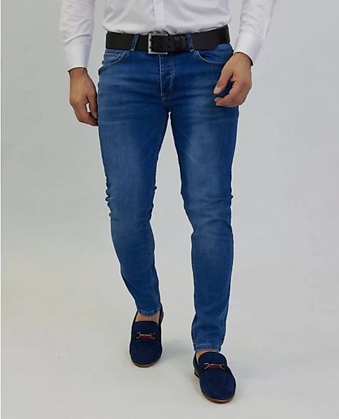 Denim House Skinny-fit-Jeans Basic Übergrößen Jeans mit schöner Waschung Bl günstig online kaufen
