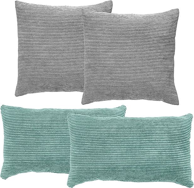 Andiamo Dekokissen Cord Kissen Emy, 4er Set, Kissenhülle mit Füllung, Sofak günstig online kaufen