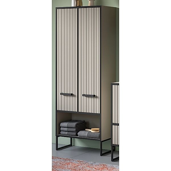 Inn.Furn Badezimmer Hochschrank in Sand 59 x 159 cm Scana günstig online kaufen