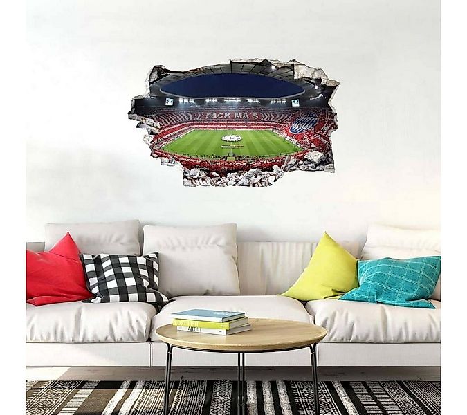 FC Bayern München 3D-Wandtattoo FC Bayern München Wandsticker Fußball Stadi günstig online kaufen