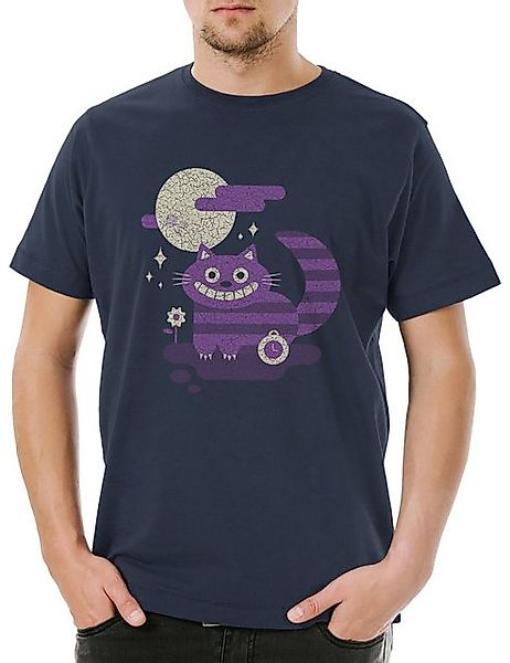 Urban Backwoods Print-Shirt Cheshire Cat Herren T-Shirt Alice Cat im Cats i günstig online kaufen