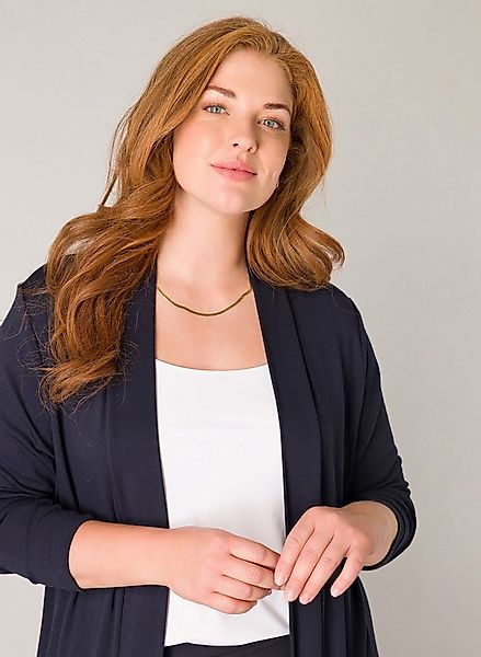 Base Level Curvy Longstrickjacke Figurumspielende, weiche Strickqualität günstig online kaufen