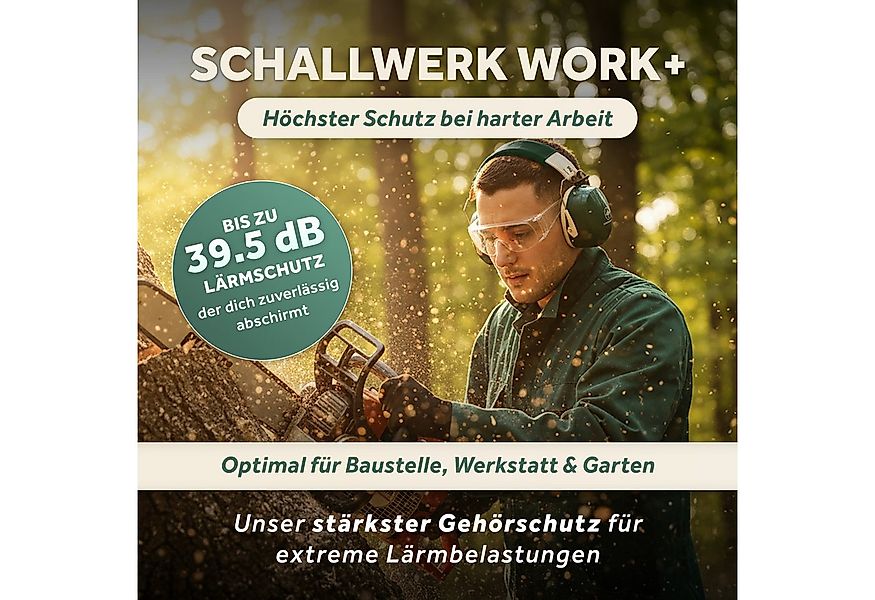 Schallwerk Kapselgehörschutz Arbeitsgehörschutz Work+ größenverstellbar beq günstig online kaufen