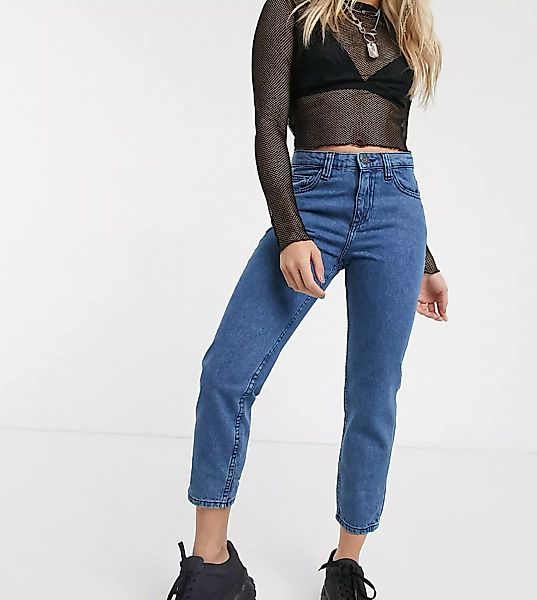 Noisy May Petite – Gerade geschnittene Jeans-Blau günstig online kaufen