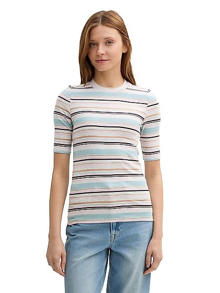 TOM TAILOR Denim T-Shirt mit Streifen Muster günstig online kaufen