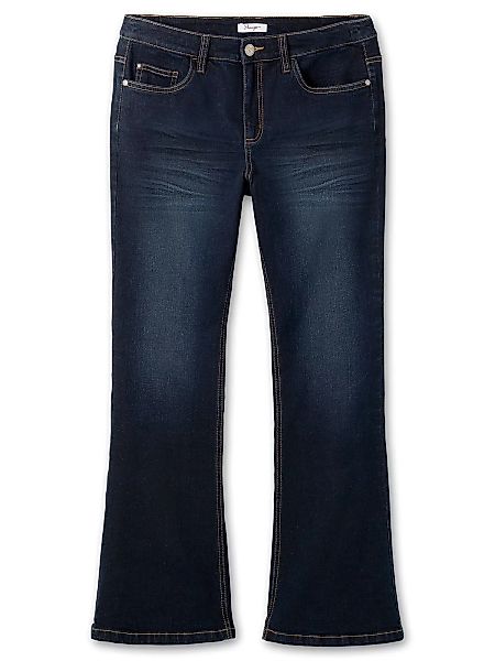 Sheego Bootcut-Jeans Große Größen mit Used-Effekten, extralang günstig online kaufen
