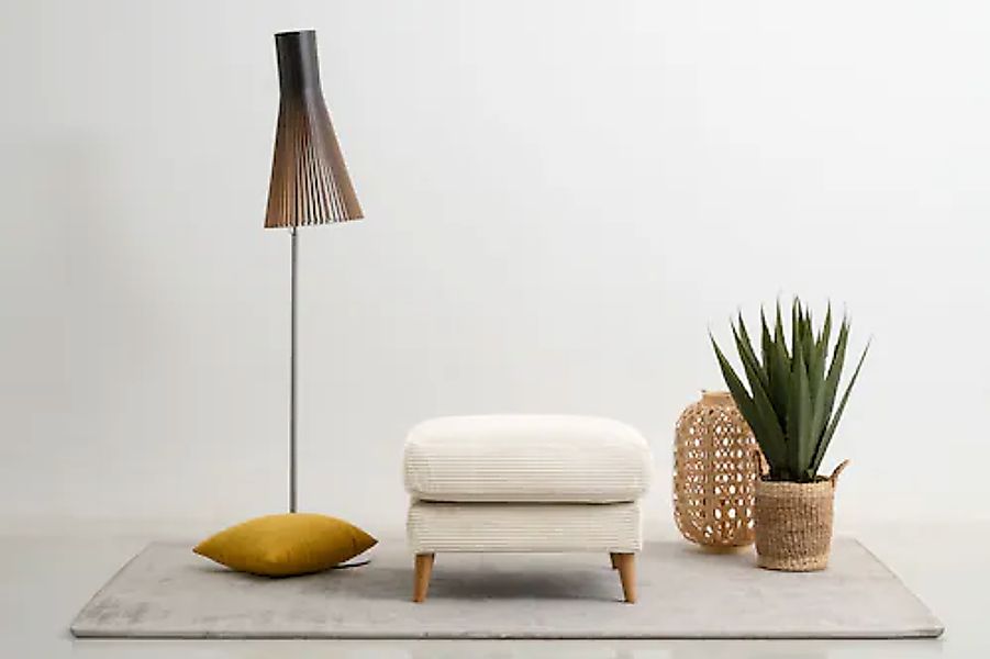 Home affaire Polsterhocker »MARSEILLE« Massivholzbeine Eiche, Landhausstil, günstig online kaufen