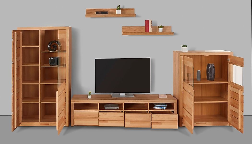 Home affaire Wohnwand »Silkeborg«, (Set, 5 St.), teilmassiv mit schöner, gr günstig online kaufen
