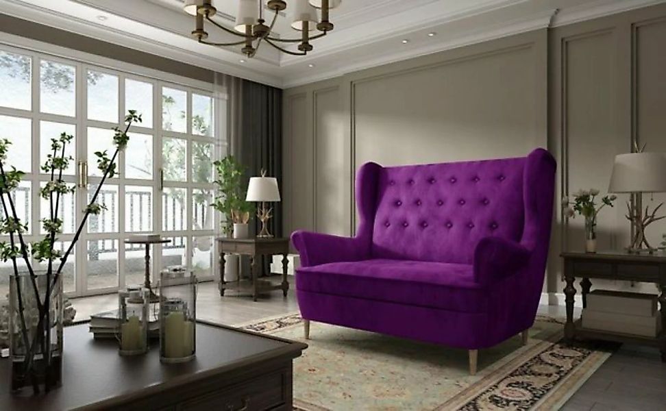 JVmoebel Sofa Moderner Blauer Chesterfield Zweisitzer Luxus Polster Couch N günstig online kaufen