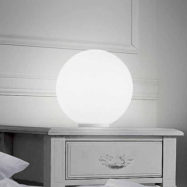 Ideal Lux Tischleuchte Mapa, Ø 30 cm, Opalglas, Kugel, E27 günstig online kaufen