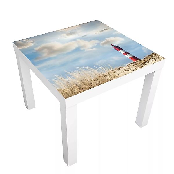 Möbelfolie für IKEA Lack Tisch 55 x 55 cm Leuchtturm in den Dünen günstig online kaufen