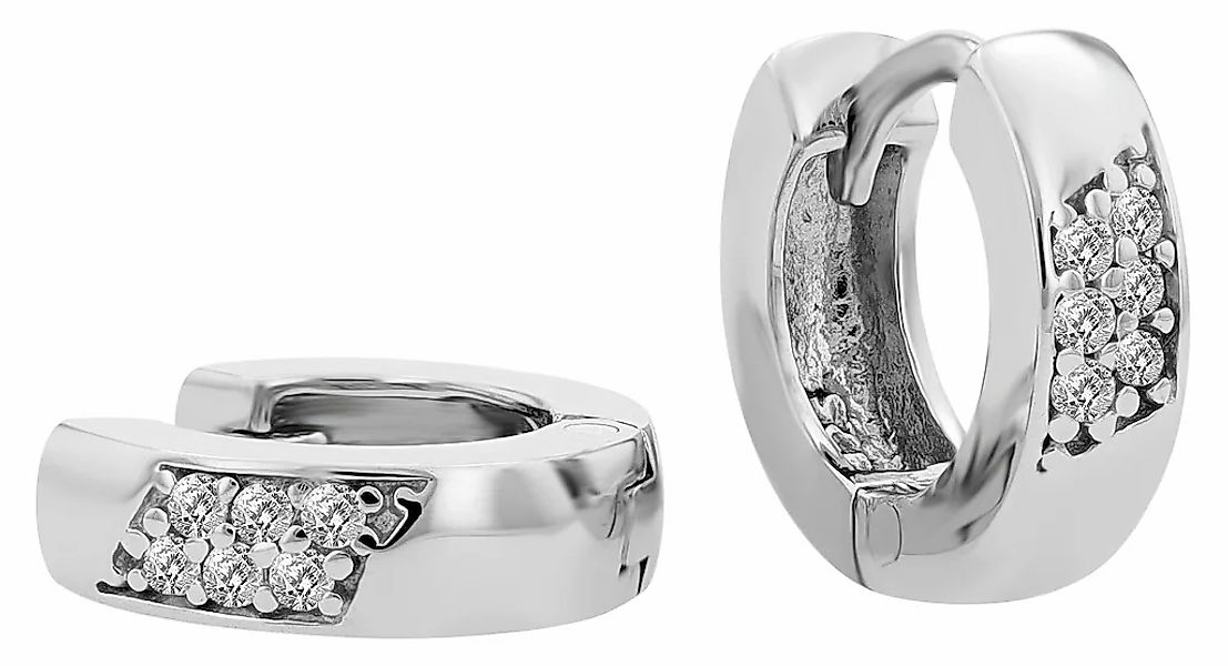 Adelia´s Klappcreolen "Damen Ohrringe – Klappcreole aus 925 Silber mit Zirk günstig online kaufen