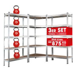 EASYmaxx Schwerlastregal 180x90x40 cm, Eckregal & günstig online kaufen