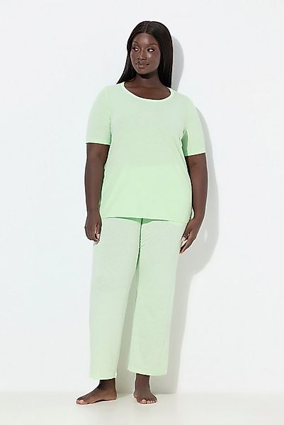 Ulla Popken Pyjama Pyjama Punkte Rundhalsausschnitt Halbarm günstig online kaufen