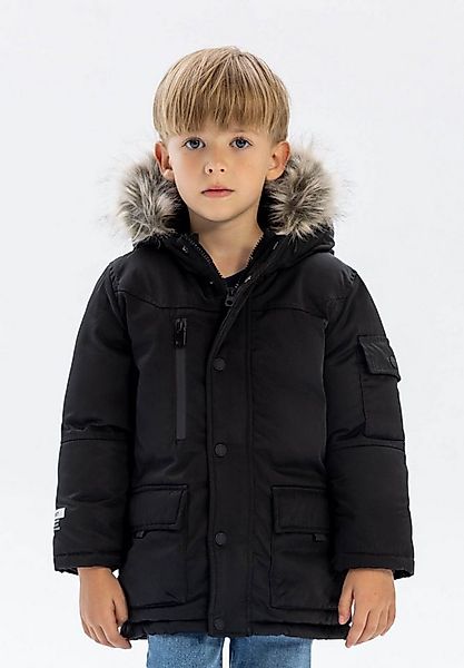 MINOTI Parka Längere Jacke mit Kapuze mit Kunstfellbesatz  (2y-14y) günstig online kaufen