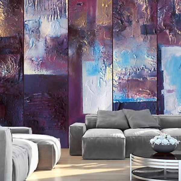 artgeist Fototapete Winter evening - abstract mehrfarbig Gr. 50 x 1000 günstig online kaufen