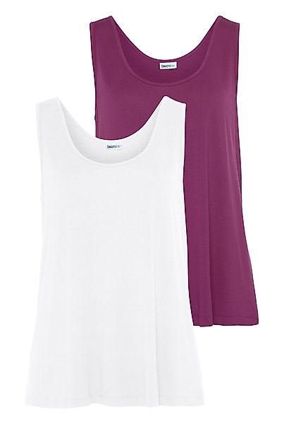 Beachtime Tanktop (2er-Pack) aus Viskose, lockere günstig online kaufen