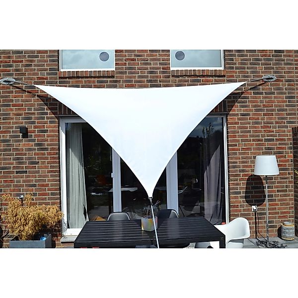 Floracord Dreiecksonnensegel Weiß 360 cm x 360 cm x 360 cm günstig online kaufen