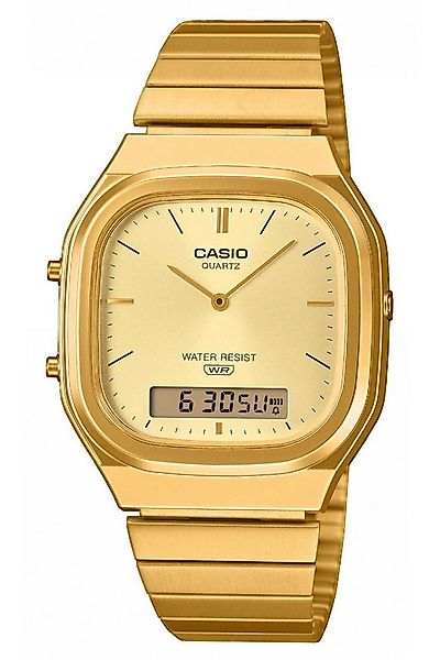 CASIO VINTAGE Quarzuhr Edgy Collection AnaDigi Goldfarben günstig online kaufen