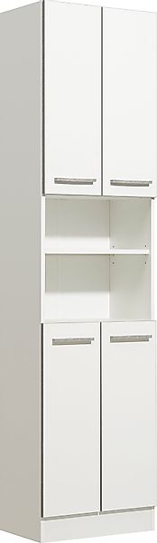 Saphir Hochschrank "Quickset 953 Badschrank 50 cm breit, 4 Türen, Nische, 3 günstig online kaufen