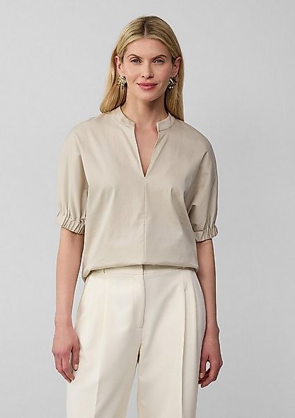 s.Oliver Kurzarmbluse Bluse Popeline-Bluse mit überschnittener Schulter und günstig online kaufen