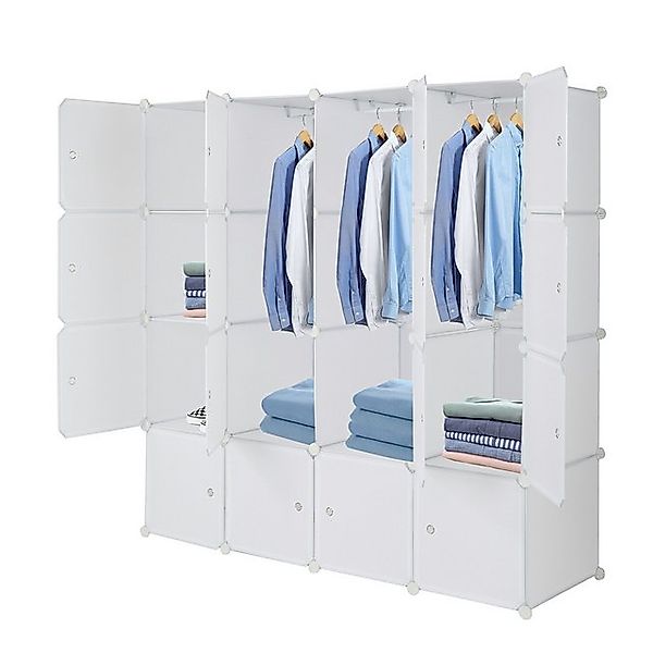 Coonoor Kleiderschrank Würfel-Aufbewahrungsboxen mit drei Kleiderstangen günstig online kaufen