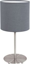 Eglo Tischleuchte Pasteri 1-flammig Nickel-Grau matt E27 60 W günstig online kaufen