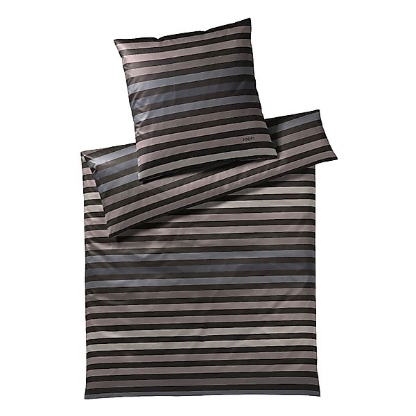 JOOP! Comfort Satin Bettwäsche Tone 4103-7 Stone Streifen 135x200 günstig online kaufen