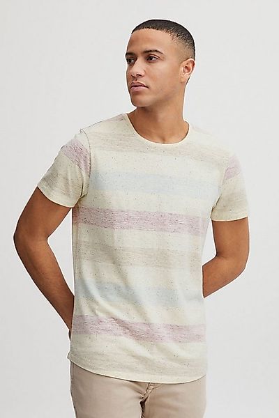 Blend Rundhalsshirt BHEfkin Kurzarmshirt mit Inside-Out Print in Streifenop günstig online kaufen