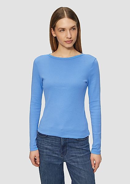 s.Oliver Langarmshirt Baumwoll-Longsleeve im Slim Fit günstig online kaufen