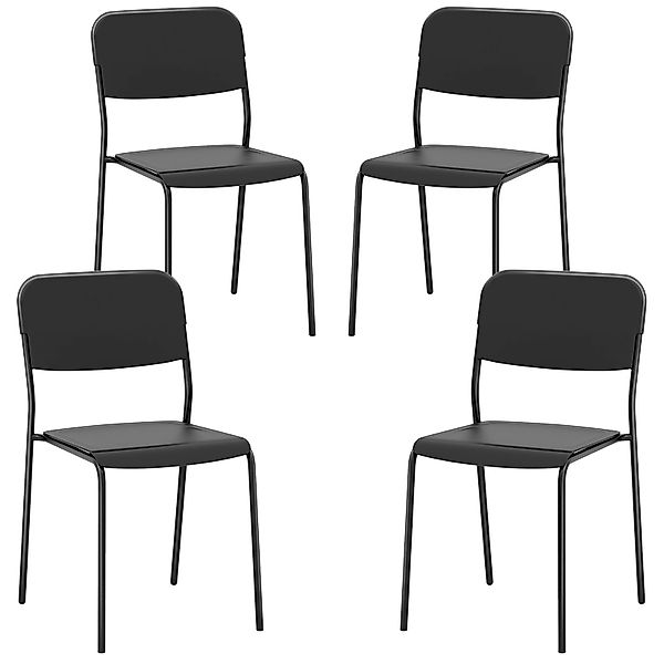 KOMFOTTEU Esszimmerstuhl (4 St), stapelbare Küchenstühle, günstig online kaufen