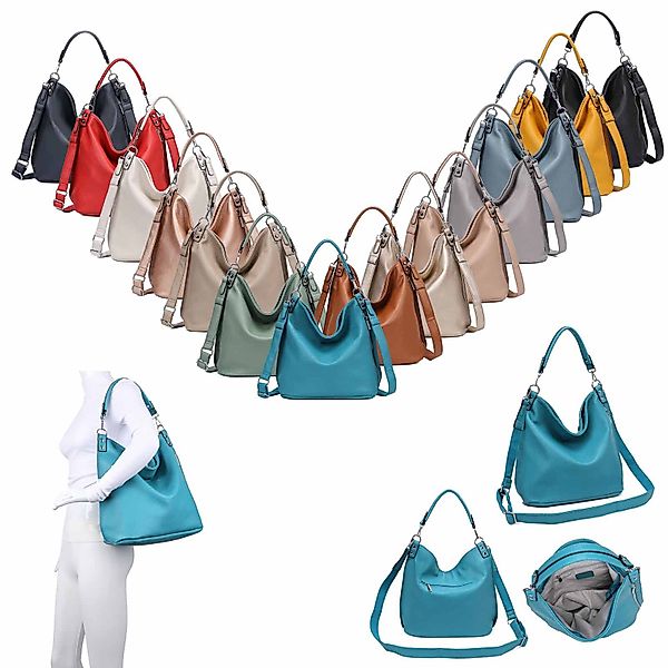 ITALYSHOP24 Schultertasche DAMEN XXL SHOPPER HOBO günstig online kaufen