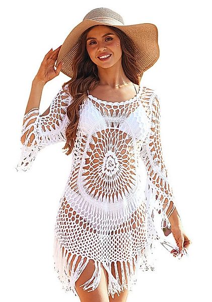 Cupshe Strandkleid Fransenloch Sexy Hohlkreuzbluse günstig online kaufen