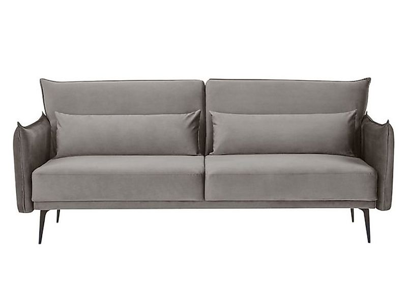 dynamic24 3-Sitzer Oxnard, Sofa Samt Grau günstig online kaufen