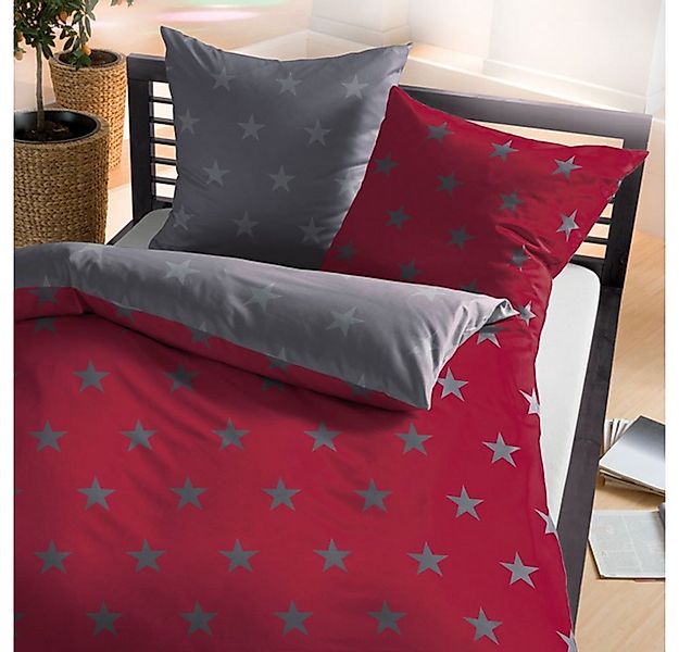 TRAUMSCHLAF Bettwäsche Stars Korunt, Biber, 2 teilig, warme weiche Wendebet günstig online kaufen