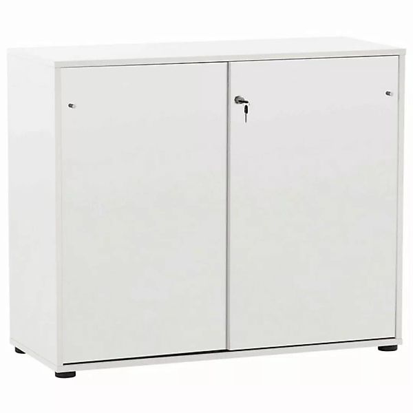 Lomadox Aktenschrank BRAGA-80 Schiebetüren Büro abschließbar in weiß, B/H/T günstig online kaufen