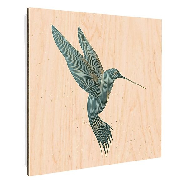 Banjado Schlüsselkasten mit Holzfront 30x30cm Weiß Scharnier Links 50 Haken günstig online kaufen