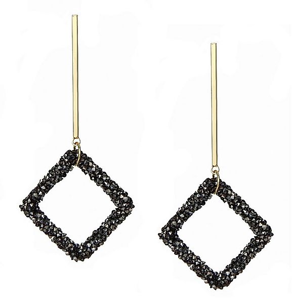 Ella Jonte Paar Ohrhänger, lange Stab Ohrringe gold grau Glitzer Ohrstecker günstig online kaufen