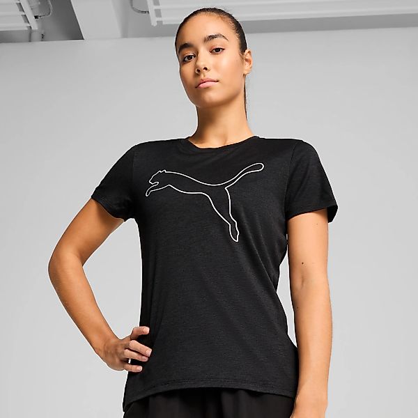 PUMA Trainingsshirt "W TAD ESSENTIAL HEATHER LOGO TEE" Regular Fit, mit Run günstig online kaufen