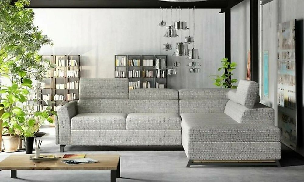 JVmoebel Ecksofa, Designer Sofa Couch Ecksofa Textil Polster Garnitur Wohnl günstig online kaufen