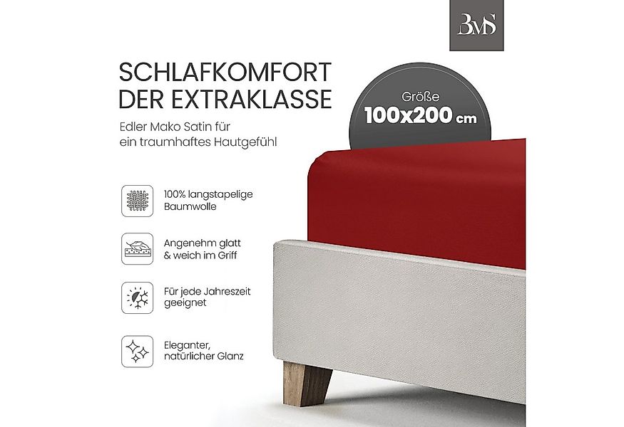 BETTWAESCHE-MIT-STIL Spannbettlaken Mako Satin Spannbettlaken, Matratzenhöh günstig online kaufen