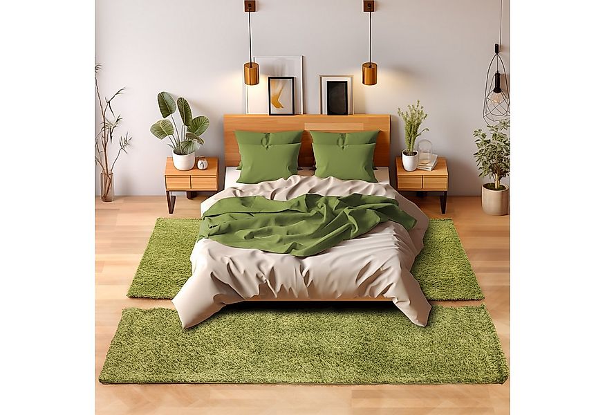 SIMPEX24 Hochflor-Bettumrandung Unicolor - Einfarbig, Höhe 30 mm, (Bett-Set günstig online kaufen