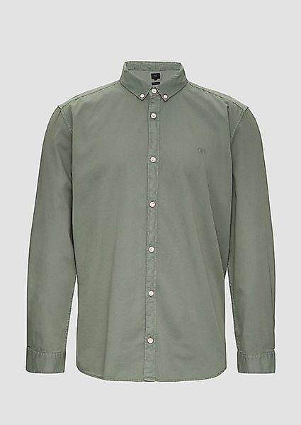 QS Langarmhemd Garment Washed Hemd mit günstig online kaufen