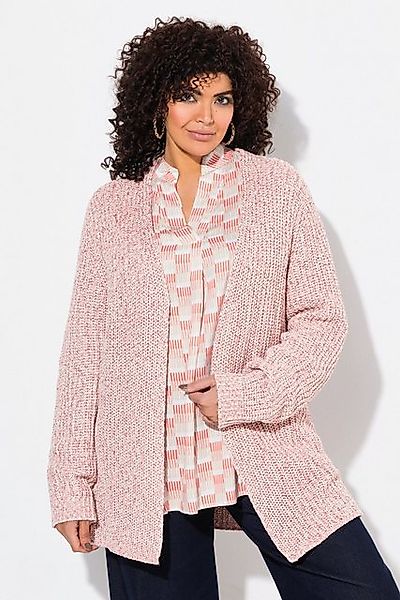 Ulla Popken Strickjacke Strickjacke Bändchengarn offene Form Langarm günstig online kaufen