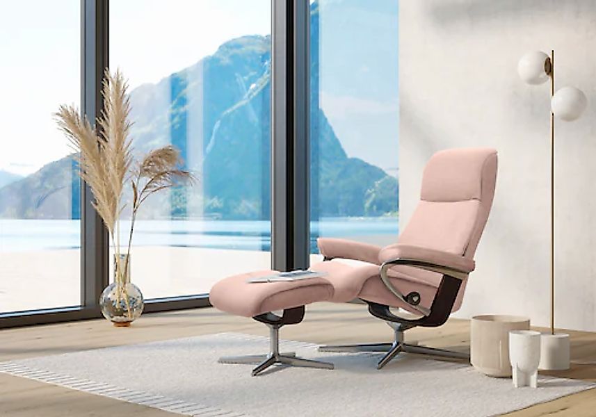 Stressless® Relaxsessel »View«, mit Cross Base, Größe S, M & L, Holzakzent günstig online kaufen
